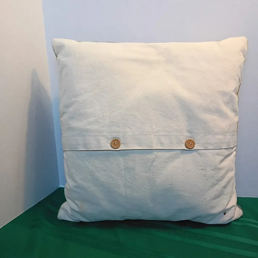 Miro Style Crewel Embroidery Cushion Cover Abstract Mid Century Modern Accent